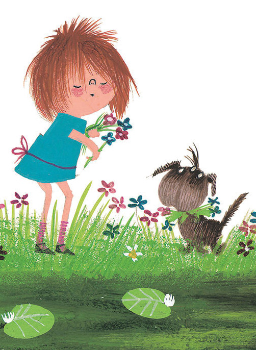 KEK Amsterdam Mural Picking Flowers Multicolor - 2.922m Breite-7225.1