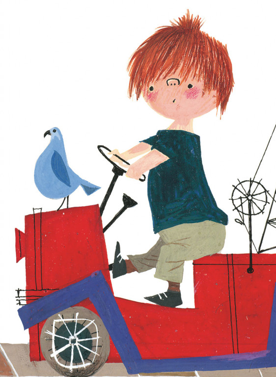 KEK Amsterdam Carta da parati panoramica Red Tow Truck-7226