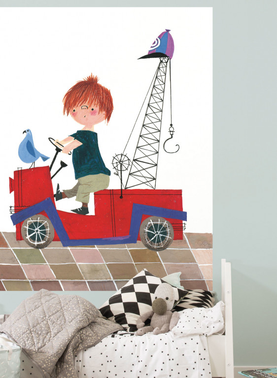 KEK Amsterdam Carta da parati panoramica Red Tow Truck-7226