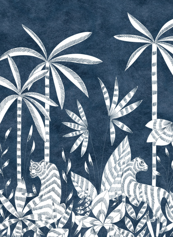 Isidore Leroy Papier peint panoramique Paradis Des Tigres Nocturne-7244 Isidore Leroy Papier peint panoramique Paradis Des Tigres Nocturne-7244