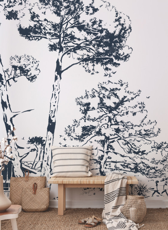 Isidore Leroy Papier peint panoramique Les Pins Bleu-7251 Isidore Leroy Papier peint panoramique Les Pins Bleu-7251