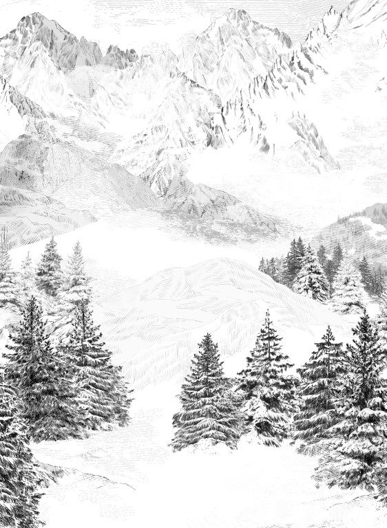 Wandbild Les Cimes von Isidore Leroy B – 4/5/6-7254.2 Wandbild Les Cimes von Isidore Leroy B – 4/5/6-7254.2