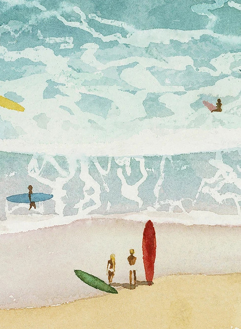 Isidore Leroy Wandbild Surf Guethary - Bahnen 4/5/6-7272.2