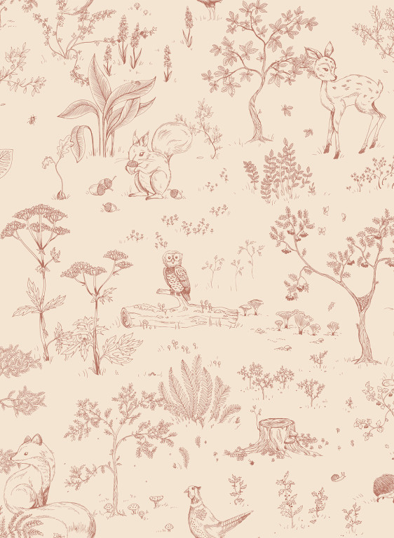 Sandberg Wallpaper Hollie - Terracotta-7297.5