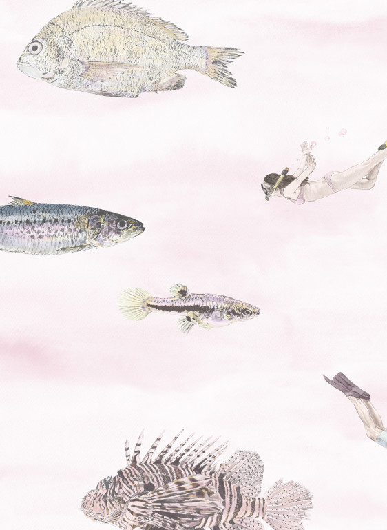 Sian Zeng Carta da parati Classic Fish-7326 Sian Zeng Carta da parati Classic Fish-7326
