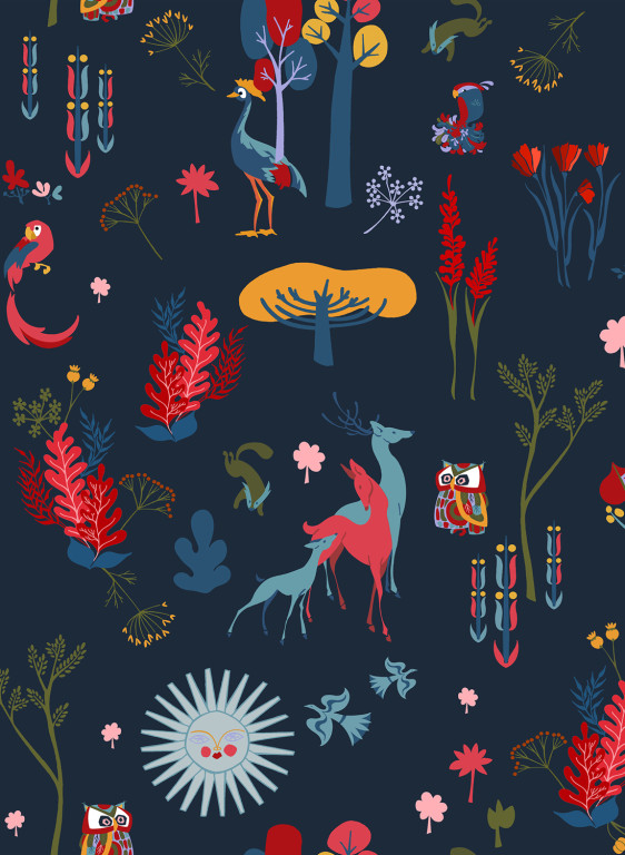 Coordonne Carta da parati El Bosque Animado-7363