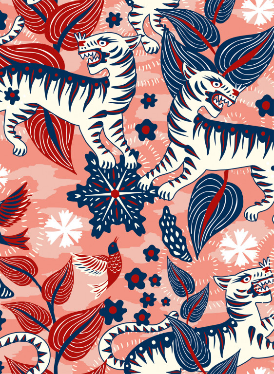 Coordonne Tapete Selva De Tigres-7377 Coordonne Tapete Selva De Tigres-7377