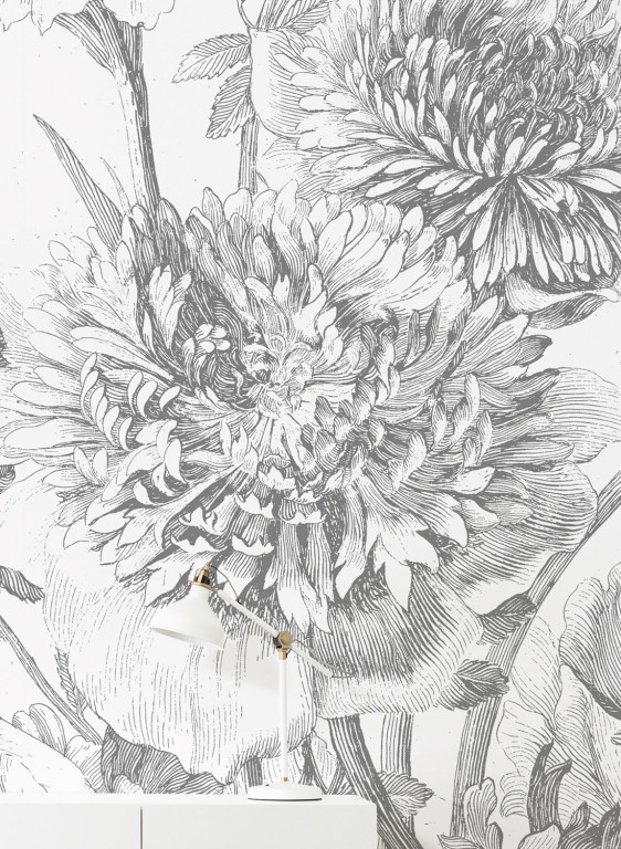 KEK Amsterdam Carta da parati panoramica Engraved Flowers 3-7513 KEK Amsterdam Carta da parati panoramica Engraved Flowers 3-7513