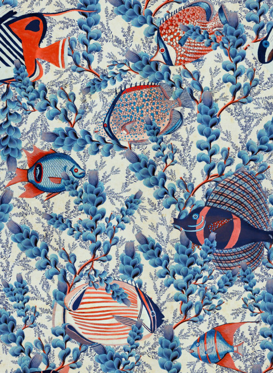 MINDTHEGAP Tapete Aquarium - Taupe/ Indigo/ Red-7557.1 MINDTHEGAP Tapete Aquarium - Taupe/ Indigo/ Red-7557.1