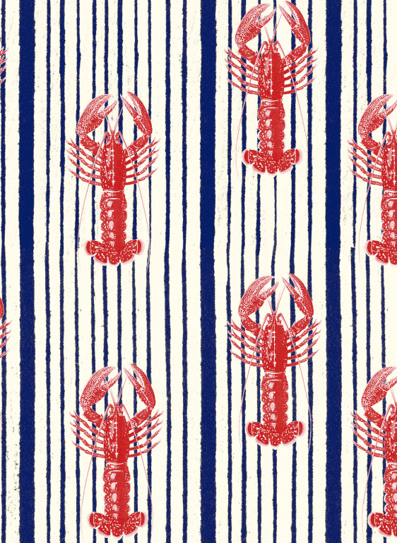 MINDTHEGAP Tapete Mediterranean Lobsters - White-7569.3