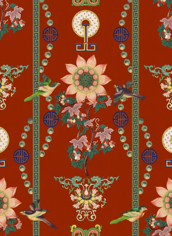 MINDTHEGAP Tapete Lin Yuan - Red/ Pink/ Green/ Yellow-7577.1 MINDTHEGAP Tapete Lin Yuan - Red/ Pink/ Green/ Yellow-7577.1