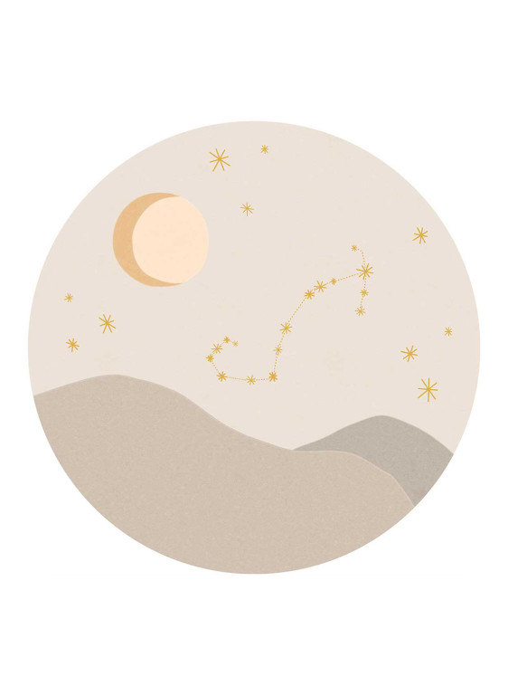 Eijffinger Wandbild Star Sign Circles Beige-7641 Eijffinger Wandbild Star Sign Circles Beige-7641