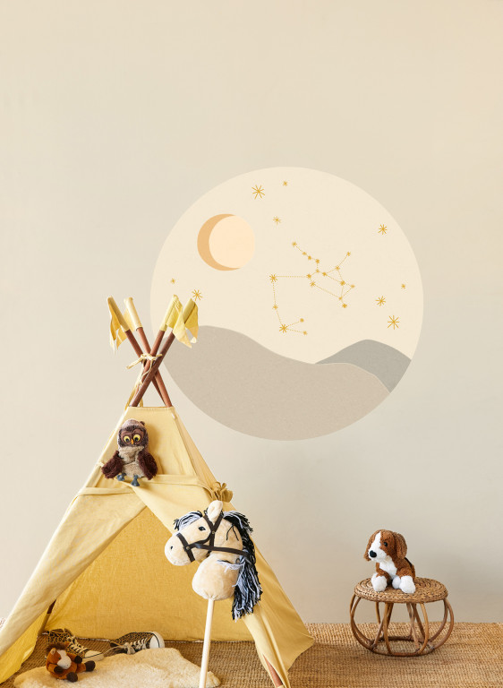 Eijffinger Wandbild Star Sign Circles Beige-7641 Eijffinger Wandbild Star Sign Circles Beige-7641