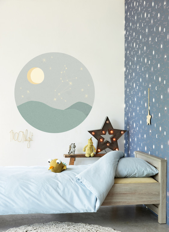 Eijffinger Wandbild Star Sign Circles Blue-7643 Eijffinger Wandbild Star Sign Circles Blue-7643
