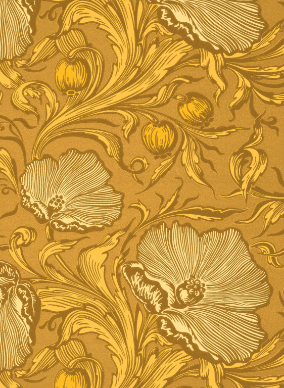 Little Greene Tapete Poppy Trail - Yellow Pink-7703.3 Little Greene Tapete Poppy Trail - Yellow Pink-7703.3