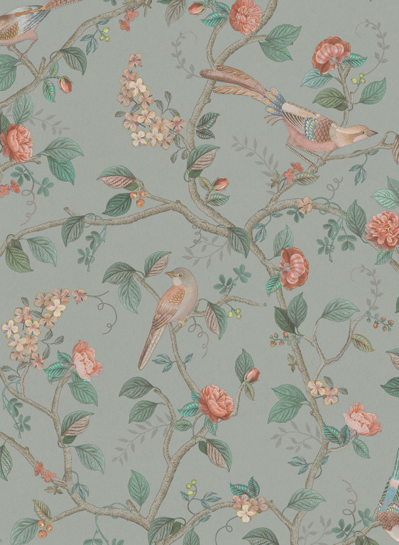 Eijffinger Wallpaper Good Nightingale - Light Blue/ Grey-7733.2