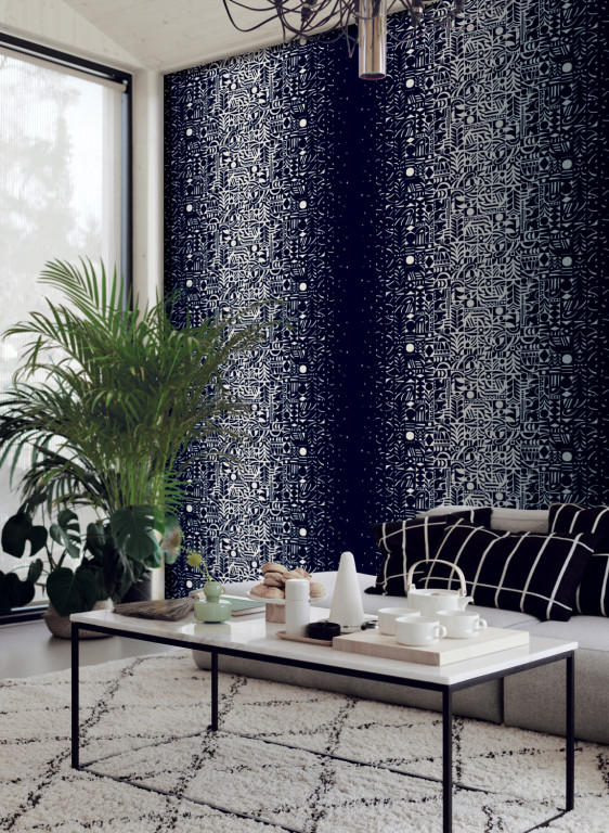 Marimekko Tapete Yön Varjo-7778 Marimekko Tapete Yön Varjo-7778
