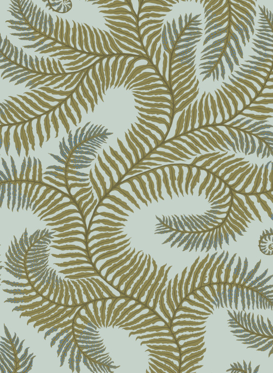 Josephine Munsey Tapete Bombes Fernery - Olive/ Celadon-8004.1