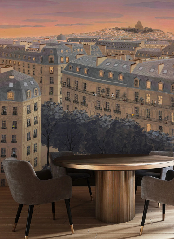 Isidore Leroy Papier peint panoramique Toits De Paris Coucher Le Soleil-8073 Isidore Leroy Papier peint panoramique Toits De Paris Coucher Le Soleil-8073