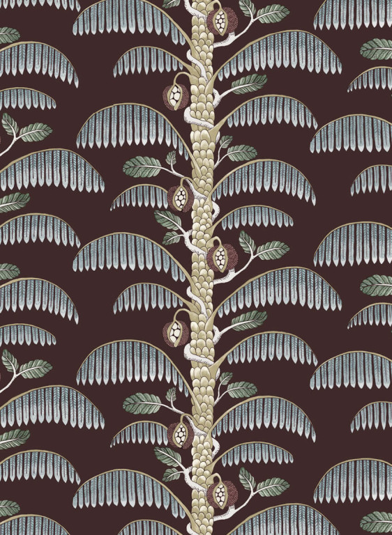 Josephine Munsey Wallpaper Palm Stripe - Spicer Brown-8100.2 Josephine Munsey Wallpaper Palm Stripe - Spicer Brown-8100.2