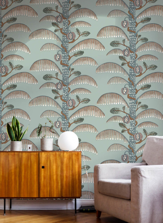Josephine Munsey Wallpaper Palm Stripe-8100 Josephine Munsey Wallpaper Palm Stripe-8100