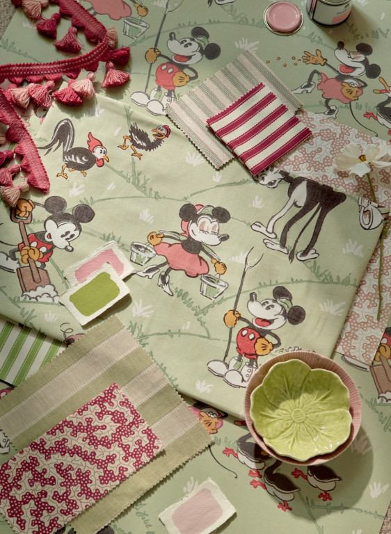 Sanderson Carta da parati Mickey at the Farm-8368 Sanderson Carta da parati Mickey at the Farm-8368