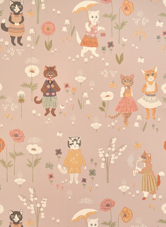 Majvillan Carta da parati Catwalk - Dusty Lovely Lilac-8388.2