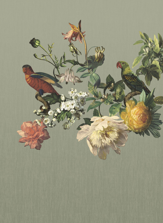 Eijffinger Wandbild Big Birds - Sage Grey-8678.3 Eijffinger Wandbild Big Birds - Sage Grey-8678.3