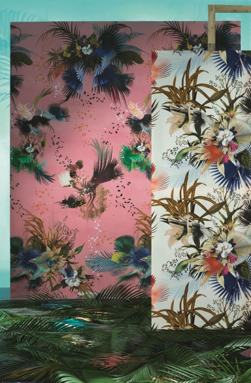 Christian Lacroix Wallpaper Oiseau Fleur-8774 Christian Lacroix Wallpaper Oiseau Fleur-8774