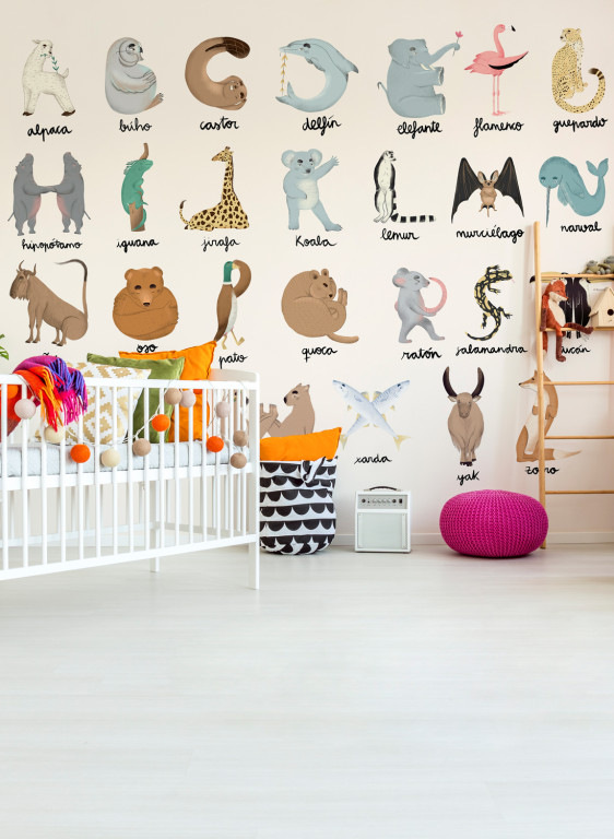 Coordonne Papier peint panoramique Animal Alphabet-8817 Coordonne Papier peint panoramique Animal Alphabet-8817