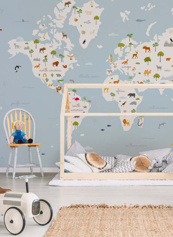 Coordonne Papier peint panoramique Animal Map-8818 Coordonne Papier peint panoramique Animal Map-8818