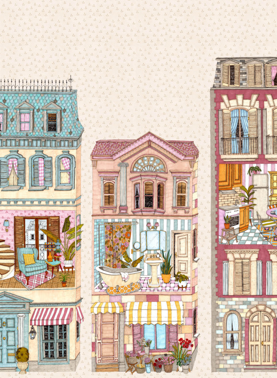 Coordonne Wandbild Dolls House - Cream-8825.1 Coordonne Wandbild Dolls House - Cream-8825.1