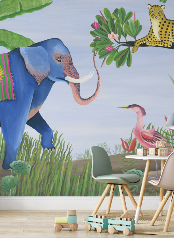 Coordonne Papier peint panoramique Jungle Friends-8830 Coordonne Papier peint panoramique Jungle Friends-8830