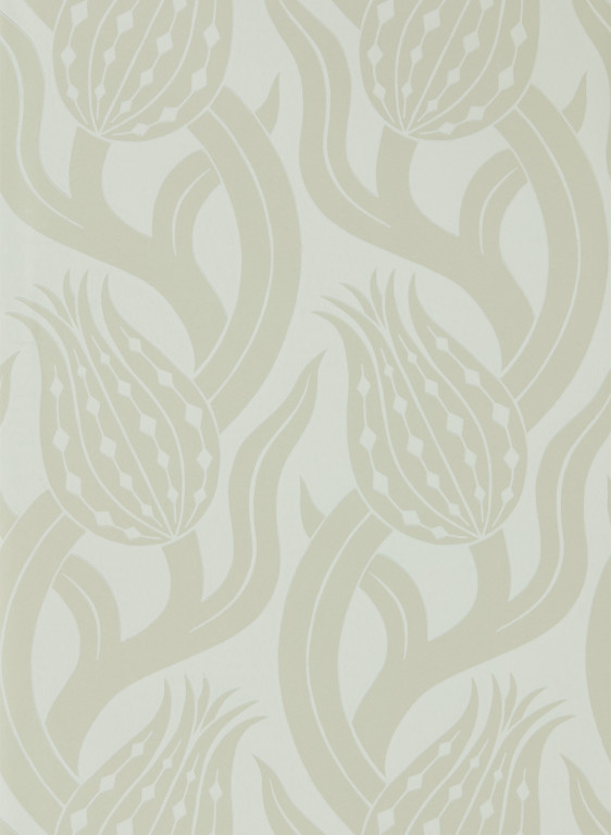 Zoffany Wallpaper Persian Tulip - Silver-8924.4 Zoffany Wallpaper Persian Tulip - Silver-8924.4