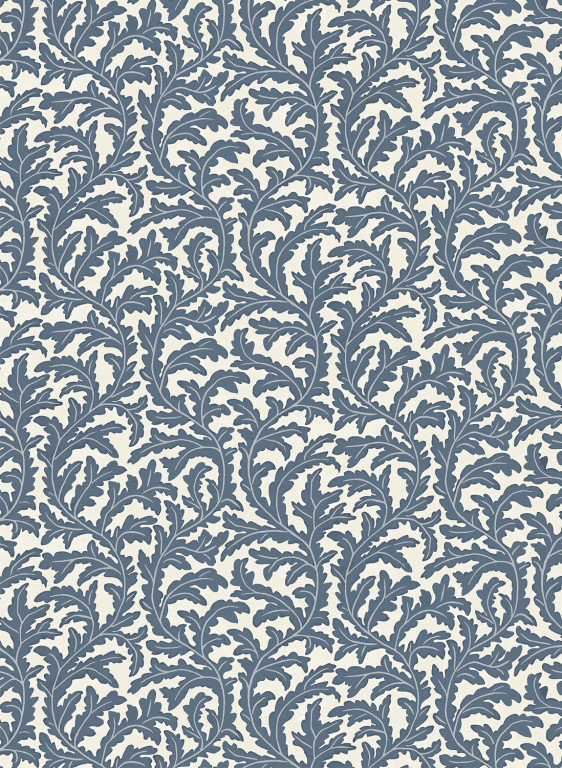 Josephine Munsey Papier peint Frond Ogee - Bude Blue-8996.5