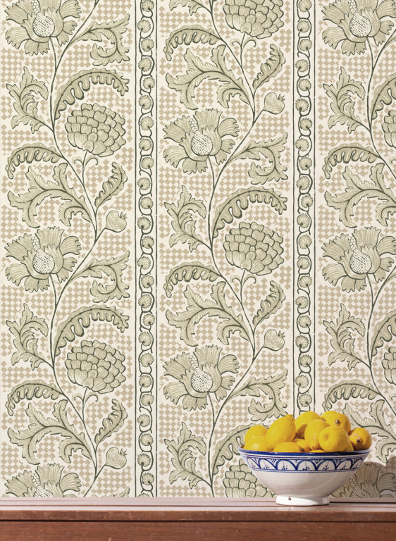 Josephine Munsey Wallpaper Floral Check-8997 Josephine Munsey Wallpaper Floral Check-8997