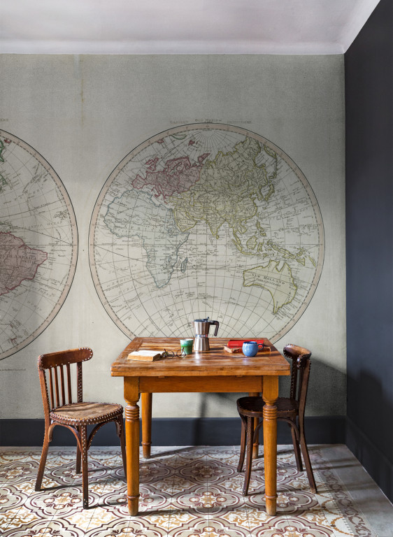 Coordonne Papier peint panoramique Minimal Map-9025 Coordonne Papier peint panoramique Minimal Map-9025