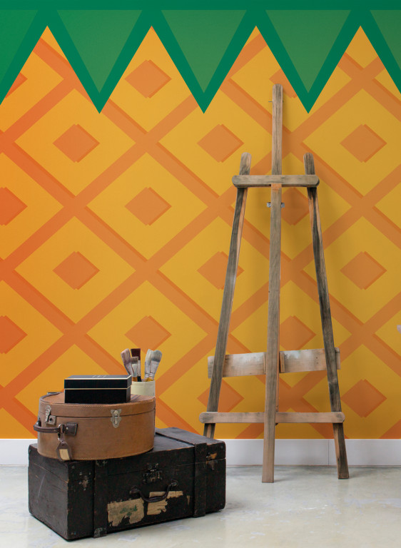 Coordonne Papier peint panoramique Fruit Pineapple-9079 Coordonne Papier peint panoramique Fruit Pineapple-9079