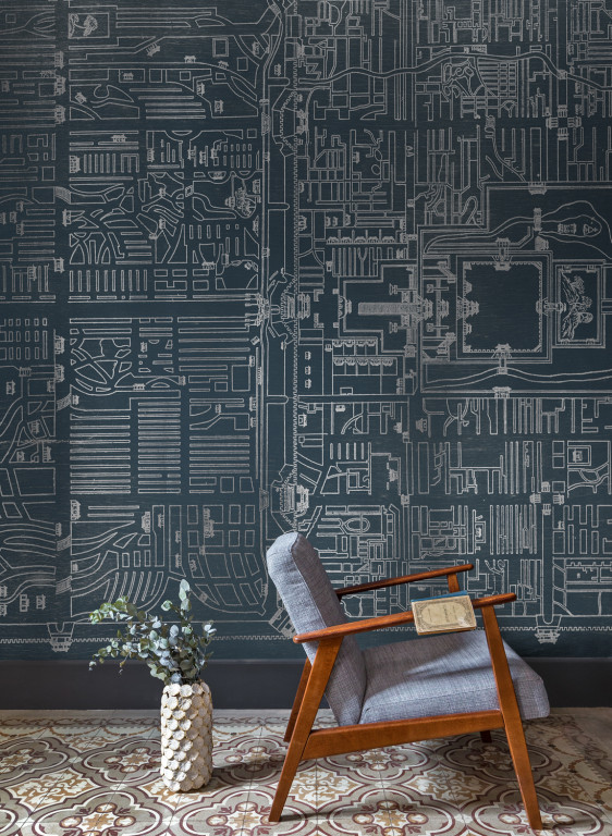 Coordonne Papier peint panoramique Old Beiging Map-9121 Coordonne Papier peint panoramique Old Beiging Map-9121