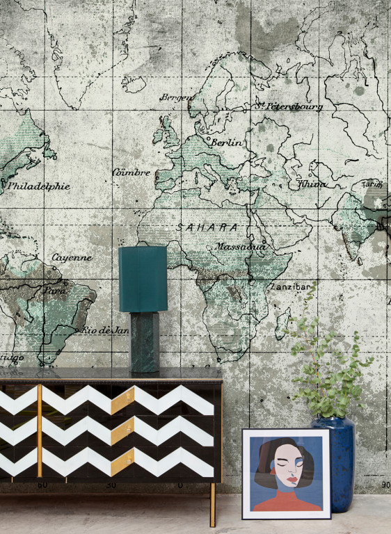 Coordonne Papier peint panoramique Old Map-9122