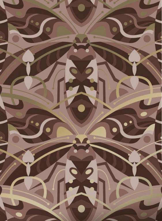 KEK Amsterdam Wallpaper Art Deco Animaux Beetle Gold-9206 KEK Amsterdam Wallpaper Art Deco Animaux Beetle Gold-9206