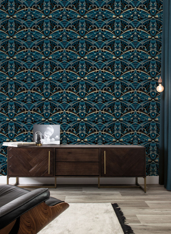 KEK Amsterdam Wallpaper Art Deco Animaux Beetle Gold-9206 KEK Amsterdam Wallpaper Art Deco Animaux Beetle Gold-9206