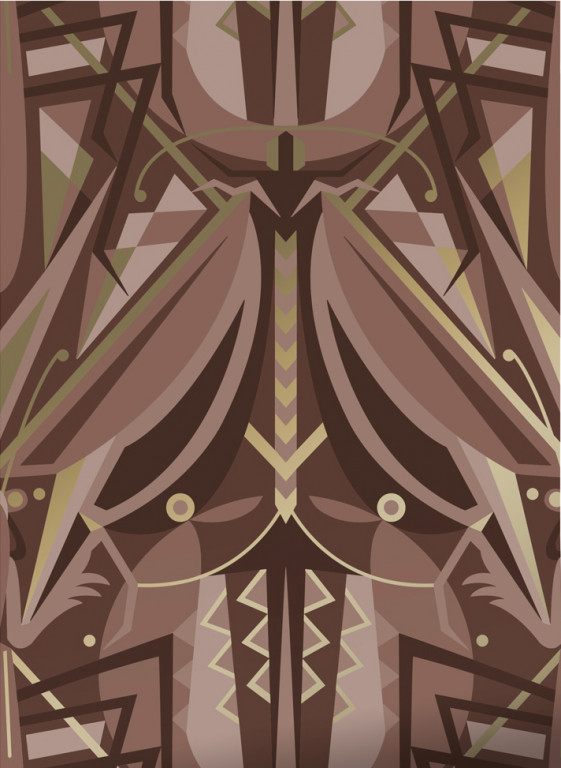 KEK Amsterdam Wallpaper Art Deco Animaux Grasshopper Gold-9207 KEK Amsterdam Wallpaper Art Deco Animaux Grasshopper Gold-9207