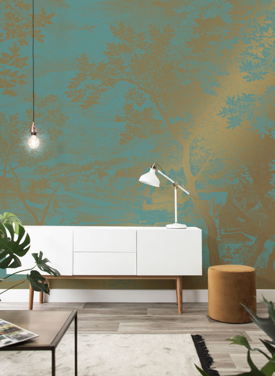 KEK Amsterdam Mural Engraved Landscapes Gold 17-9219 KEK Amsterdam Mural Engraved Landscapes Gold 17-9219