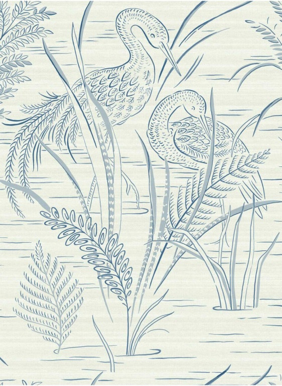 Coordonne Tapete Lake Cane - Indigo-9272.3