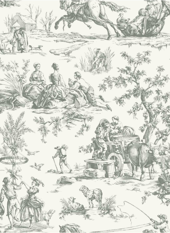 Coordonne Tapete Bucolic Toile - Steel-9276.6