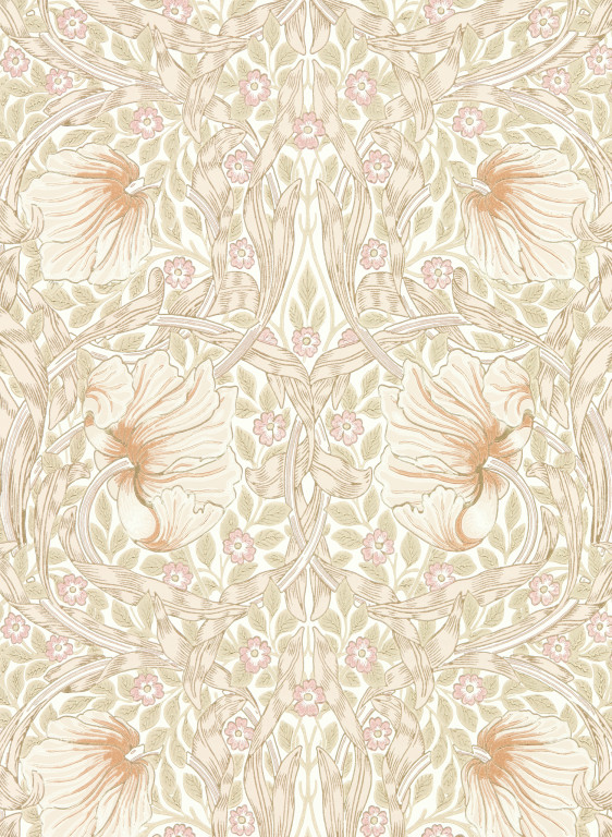 Morris & Co Tapete Simply Pimpernel - Cochineal Pink-9338.3 Morris & Co Tapete Simply Pimpernel - Cochineal Pink-9338.3