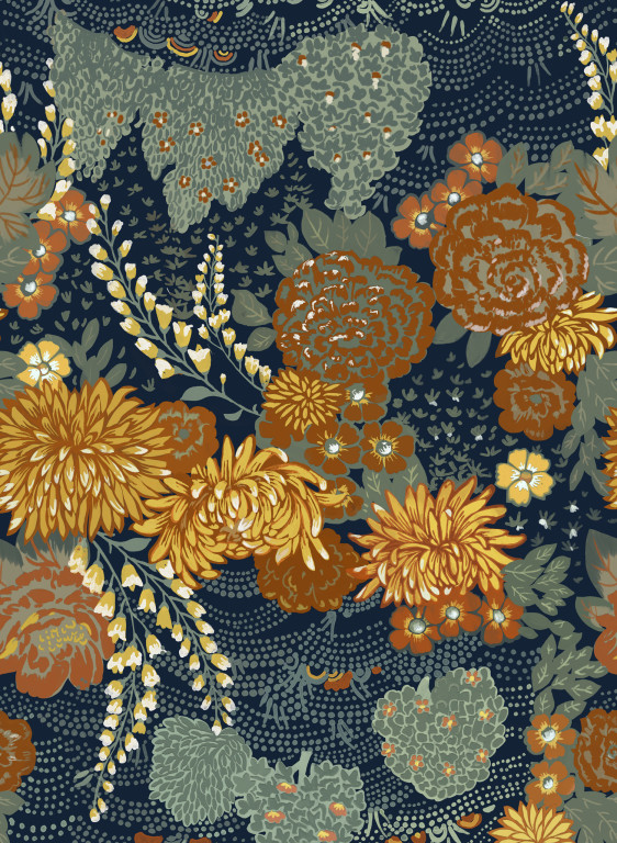 Coordonne Papier peint Maria Luisa - Curcuma-9368.1 Coordonne Papier peint Maria Luisa - Curcuma-9368.1