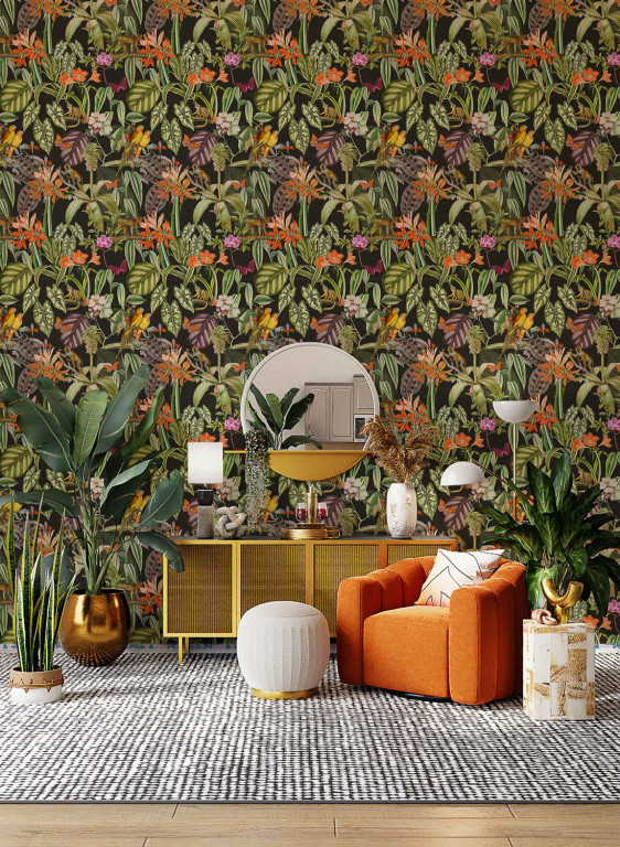 Coordonne Papier peint Parrots-9504 Coordonne Papier peint Parrots-9504