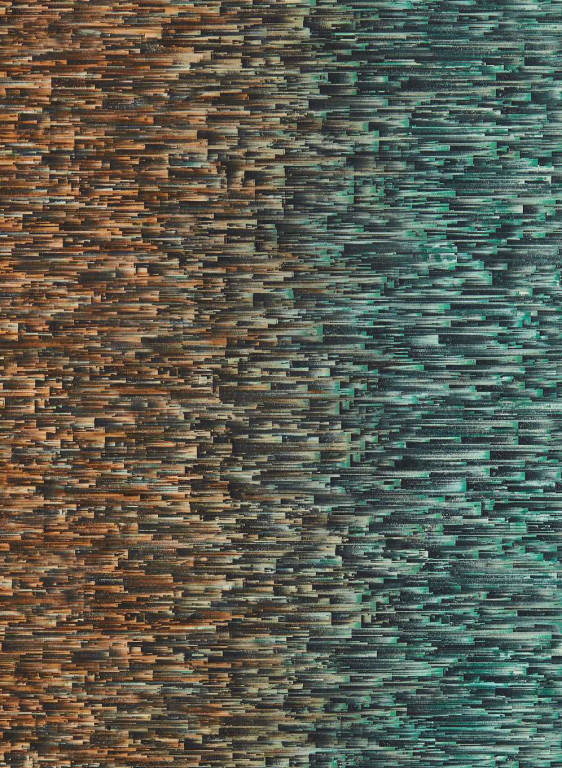 Clarke & Clarke Tapete Ombre - Teal/ Spice-9515.3 Clarke & Clarke Tapete Ombre - Teal/ Spice-9515.3
